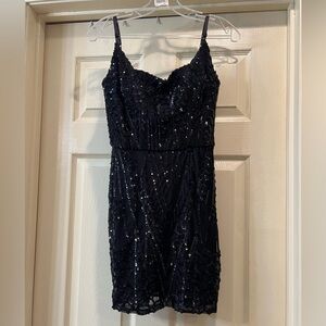Windsor black sparkly formal dress